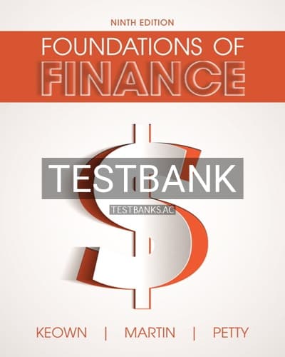 Test Bank for Foundations of Finance 9th Edition by Keown cover