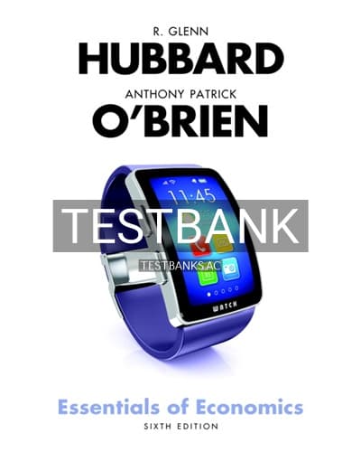 Test Bank for Essentials of Economics 5th Edition by Hubbard cover