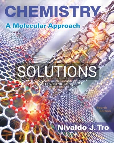 Solutions for Chemistry A Molecular Approach 4th Edition by Tro cover