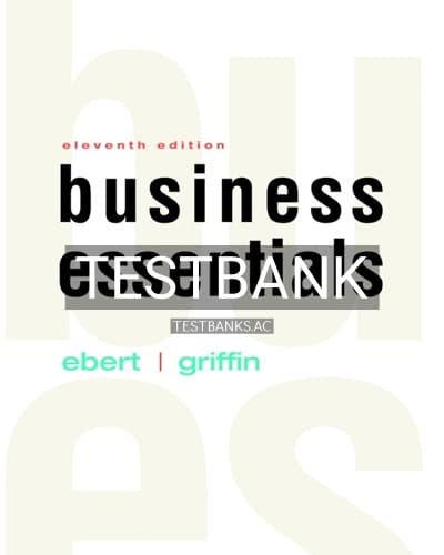 Test Bank for Business Essentials 11th Edition by Ebert cover