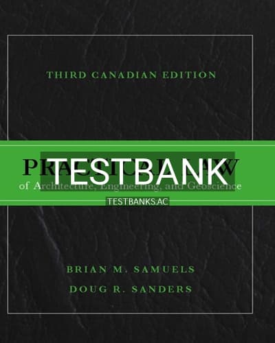 Test Bank for Practical Law of Architecture Engineering and Geoscience 3rd Edition by Samuels cover
