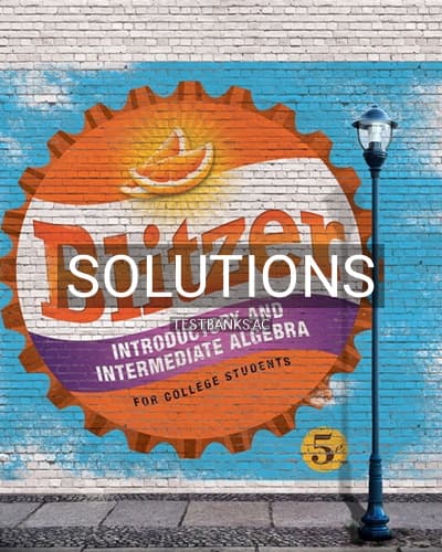 Solutions for Introductory and Intermediate Algebra for College Students 5th Edition by Blitzer cover