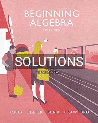 Solutions for Beginning Algebra 9th Edition by Tobey cover