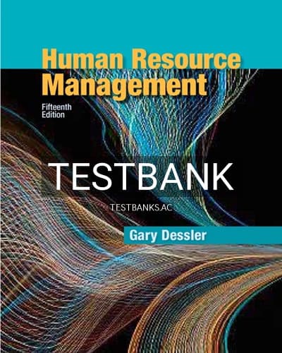 Test Bank for Human Resource Management 15th Edition by Dessler cover