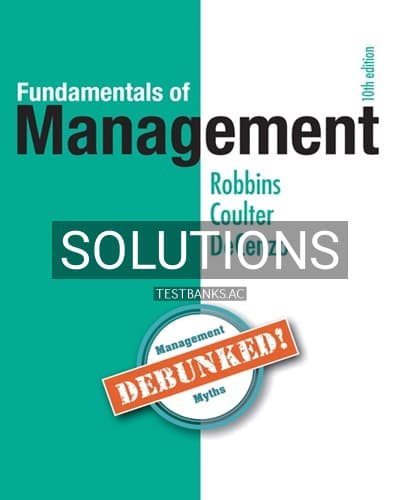 Solutions for Fundamentals of Management 10th Edition by Robbins cover