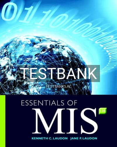 Test Bank for Essentials of MIS 12th Edition by Laudon cover