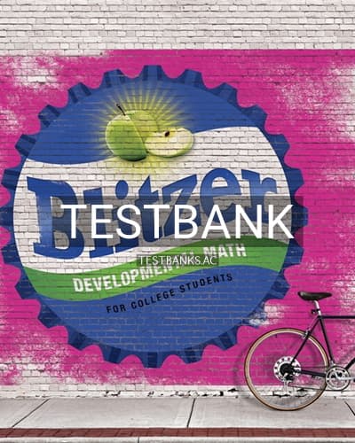Test Bank for Developmental Mathematics 1st Edition by Blitzer cover