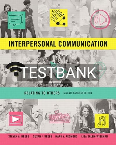 Test Bank for Interpersonal Communication Relating to Others 7th Edition by Beebe cover