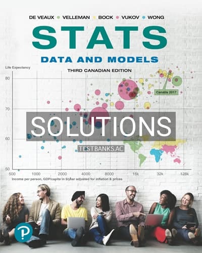 Solutions for Stats Data and Models 3rd Edition by Veaux cover