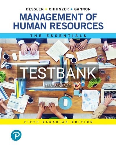 Test Bank for Management of Human Resources The Essentials 5th Edition by Dessler cover