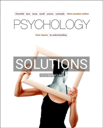 Solutions for Psychology From Inquiry to Understanding 3rd Edition by Lilienfeld cover