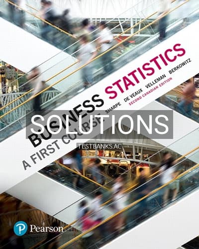 Solutions for Business Statistics A First Course 2nd Edition by Sharpe cover