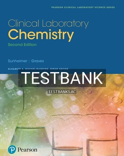 Test Bank for Clinical Laboratory Chemistry 2nd Edition by Sunheimer cover