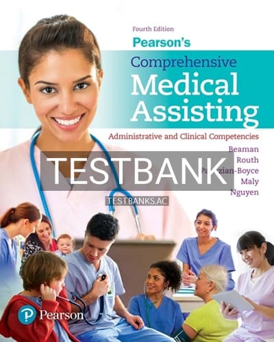 Test Bank for Pearsons Comprehensive Medical Assisting 4th Edition by Beaman cover