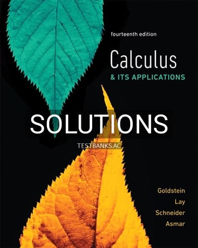 Solutions for Calculus and Its Applications 14th Edition by Goldstein cover