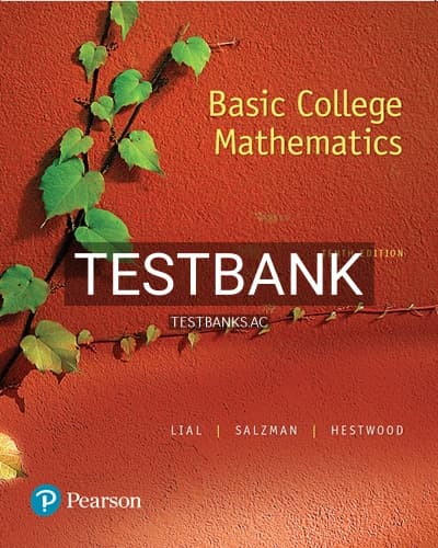 Test Bank for Basic College Mathematics 10th Edition by Lial cover