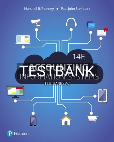 Test Bank for Accounting Information Systems 14th Edition by Romney cover