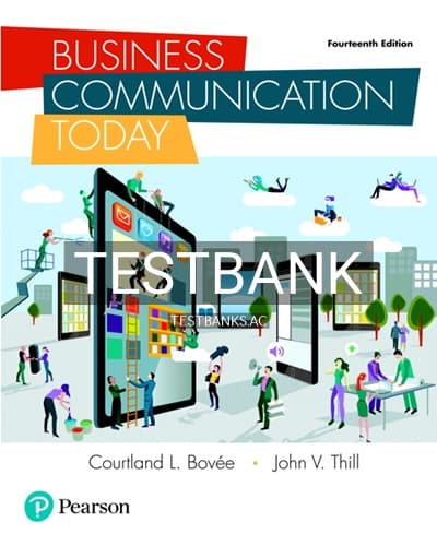 Test Bank for Business Communication Today 14th Edition by Bovee cover