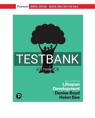 Test Bank for Lifespan Development 8th Edition by Boyd cover
