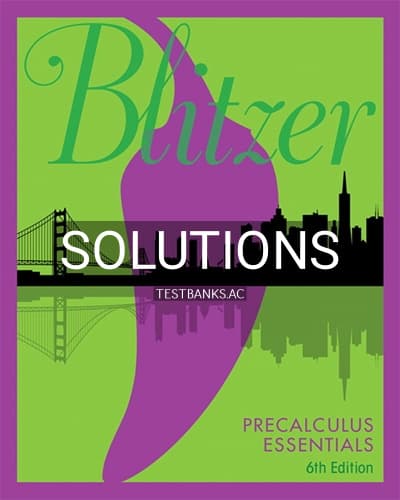Solutions for Precalculus Essentials 5th Edition by Blitzer cover