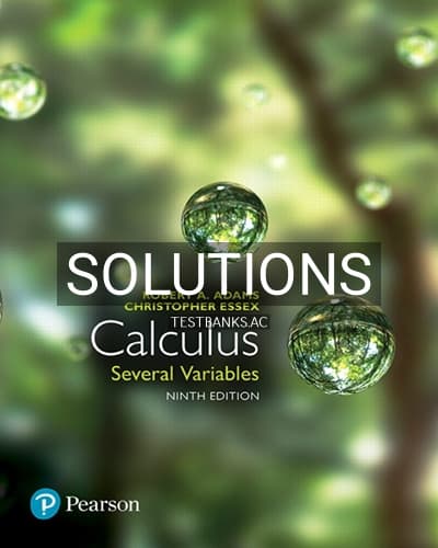 Solutions for Calculus Several Variables 9th Edition by Adams cover