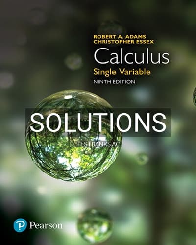 Solutions for Calculus Single Variable 9th Edition by Adams cover