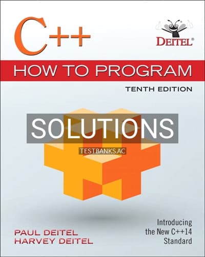 Solutions for C++ How to Program 10th Edition by Deitel cover