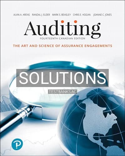 Solutions for Auditing The Art and Science of Assurance Engagements 14th Edition by Arens cover