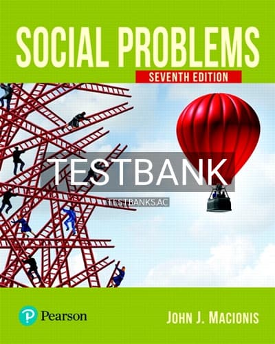 Test Bank for Social Problems 7th Edition by Macionis cover