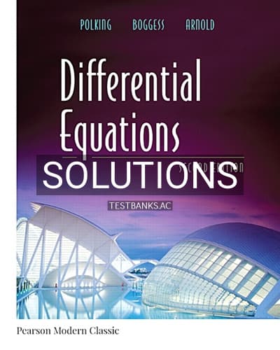 Solutions for Differential Equations 2nd Edition by Polking cover