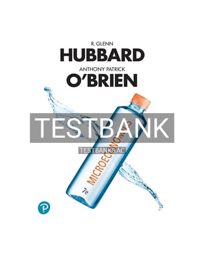 Test Bank for Microeconomics 7th Edition by Hubbard cover