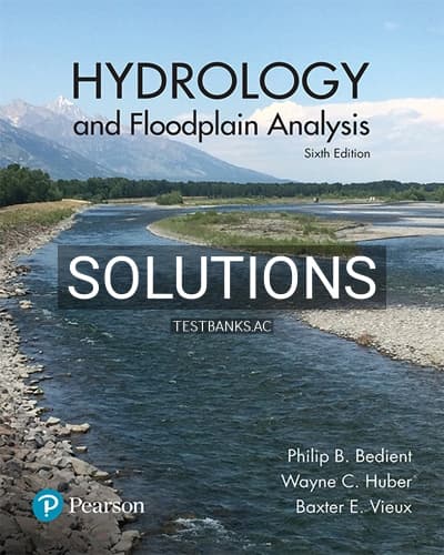 Solutions for Hydrology and Floodplain Analysis 6th Edition by Bedient cover