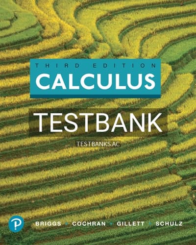Test Bank for Calculus 3rd Edition by Briggs cover