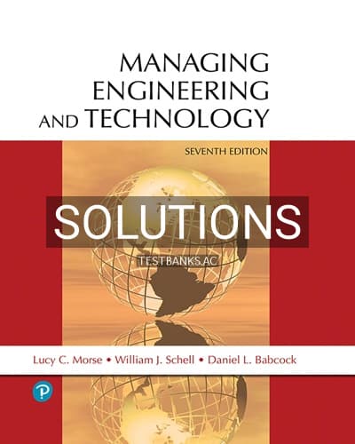 Solutions for Managing Engineering and Technology 7th Edition by Morse cover