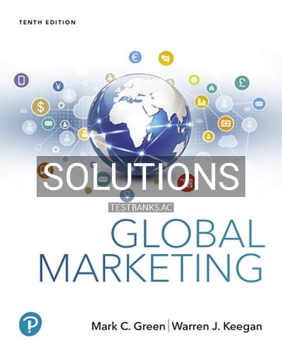 Solutions for Global Marketing 10th Edition by Green cover