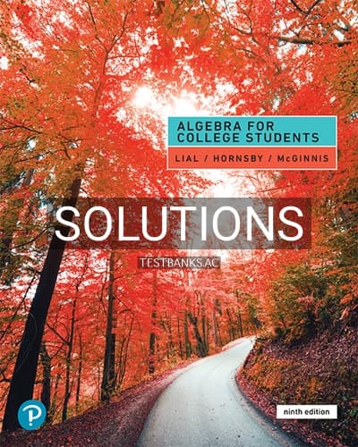 Solutions for Algebra for College Students 9th Edition by Lial cover