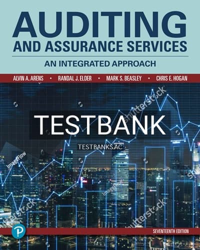 Test Bank for Auditing and Assurance Services 17th Edition by Arens cover