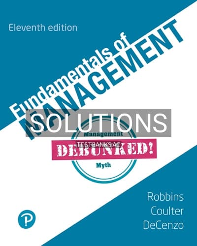 Solutions for Fundamentals of Management 11th Edition by Robbins cover