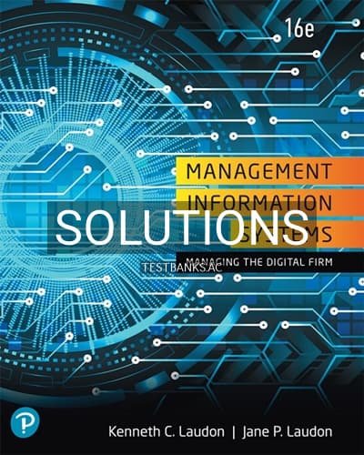 Solutions for Management Information Systems 16th Edition by Laudon cover