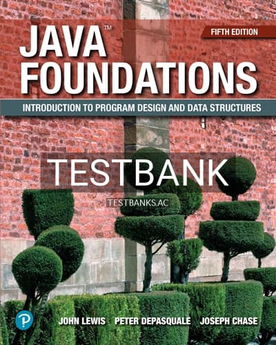 Test Bank for Java Foundations 5th Edition by Lewis cover