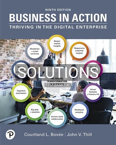 Solutions for Business in Action 9th Edition by Bovee cover