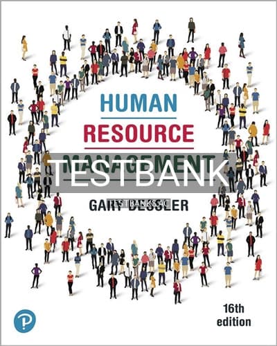 Test Bank for Human Resource Management 16th Edition by Dessler cover