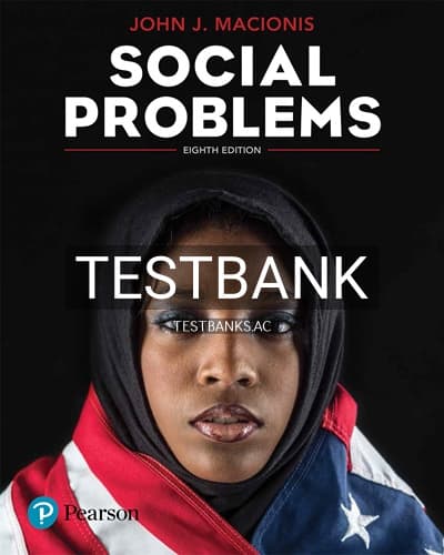 Test Bank for Social Problems 8th Edition by Macionis cover