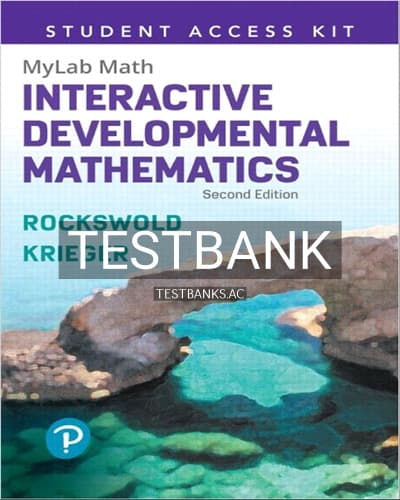 Test Bank for Interactive Developmental Mathematics 2nd Edition by Rockswold cover