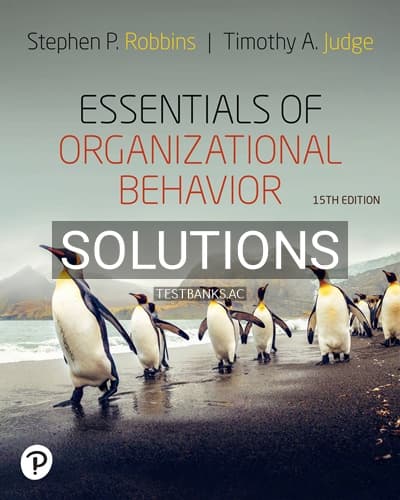 Solutions for Essentials of Organizational Behavior 15th Edition by Robbins cover