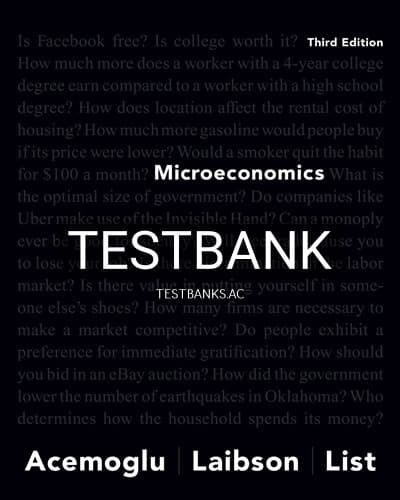 Test Bank for Microeconomics 3rd Edition by Acemoglu cover