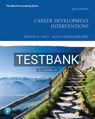 Test Bank for Career Development Interventions 6th Edition by Niles cover