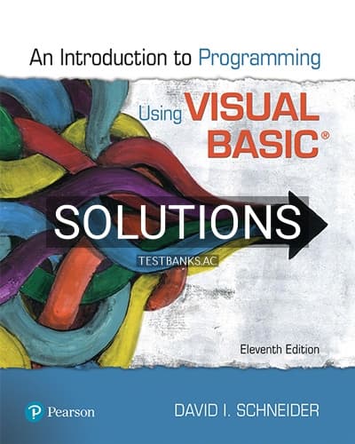 Solutions for Introduction to Programming Using Visual Basic 11th Edition by Schneider cover