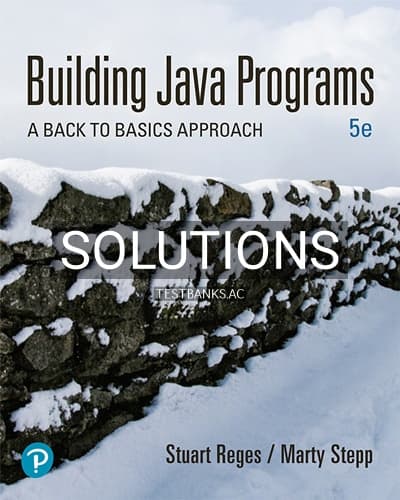 Solutions for Building Java Programs 5th Edition by Reges cover