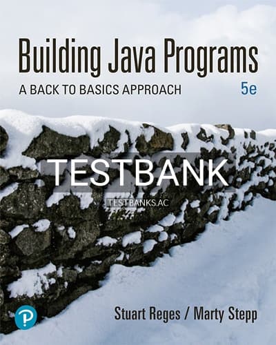 Test Bank for Building Java Programs 5th Edition by Reges cover